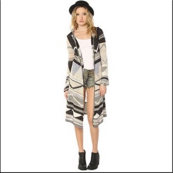 Free People Lima Blanket knit hooded cardigan Size Small - Picture 1 of 11